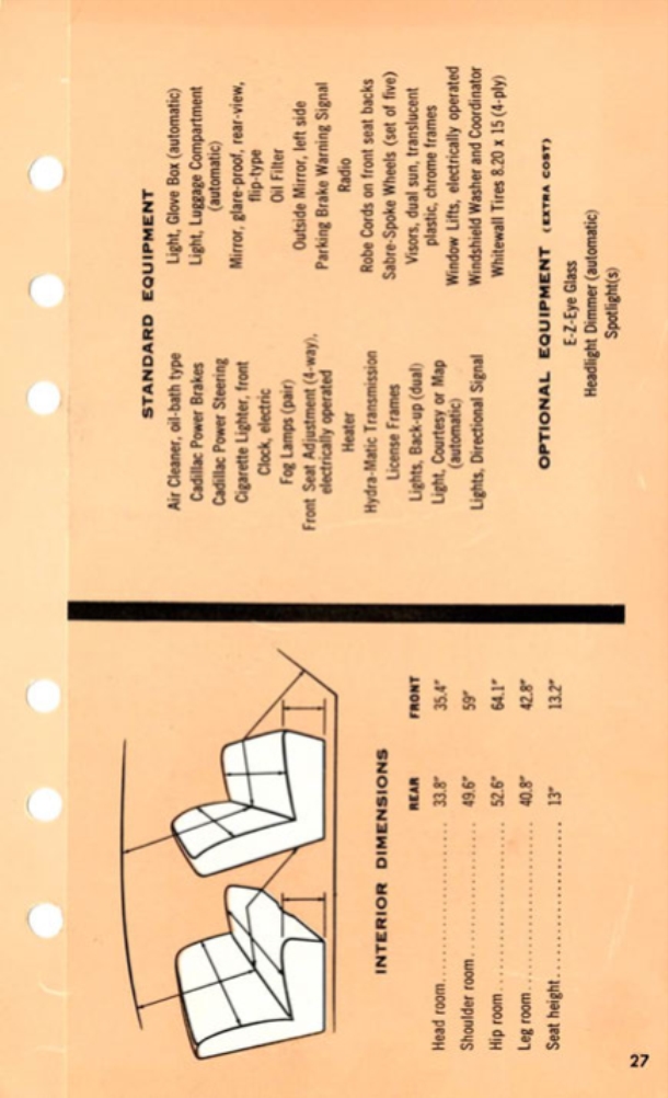 1955 Cadillac Salesmans Data Book Page 105